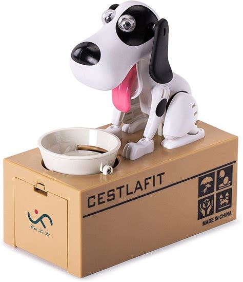 cute electric hungry eating dog money boxes|Amazon.com: Dog Coin Money Bank.